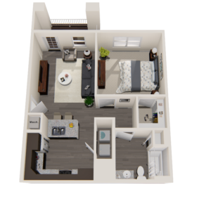 1 bedroom floor plan