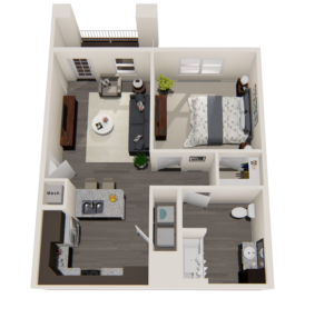 1 bedroom floor plan