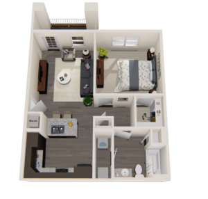 1 bedroom floor plan