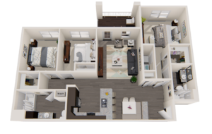 3 bedroom 2 bath floorplan